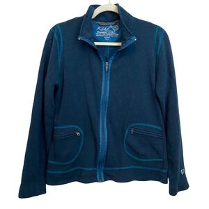 Kuhl Kashmira Teal Full Zip‎ Fleece Jacket Mountain Culture Size Large